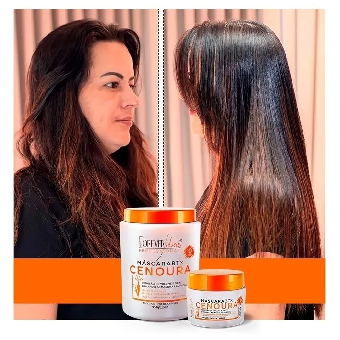 Forever Liss - Linha Btx Cenoura - Mascara Para Reducao de Volume e Frizz 950 Gr - (Btx Carrot Colle