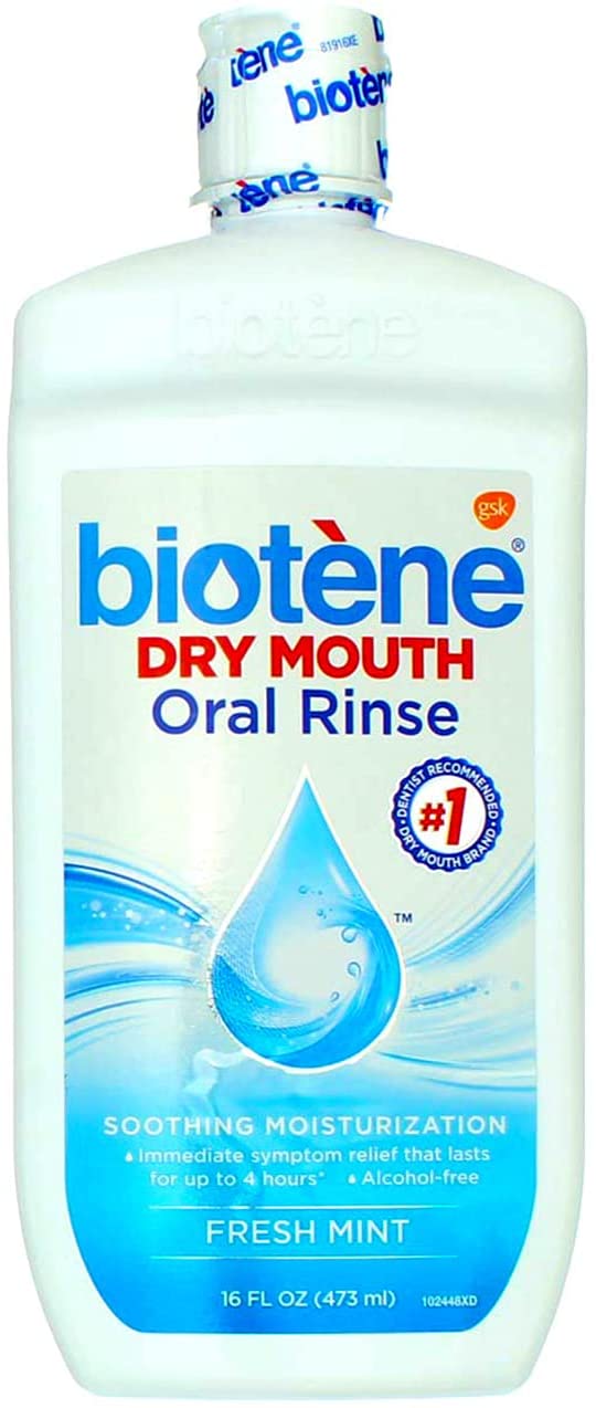Biotene Dry Mouth Oral Rinse, Fresh Mint 16 oz ( Pack of 4)