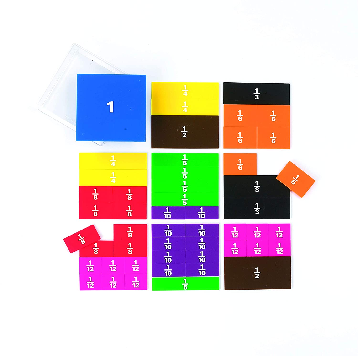 edx Education Printed Fraction Squares Set - Set of 51