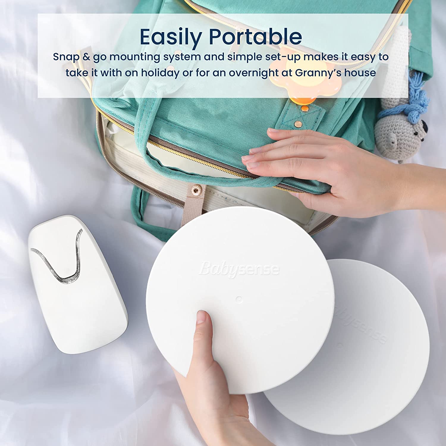 Safe Sleep Under-Mattress Baby Monitor - Real Time Movement Tracking & Monitoring, Includes Non-Cont