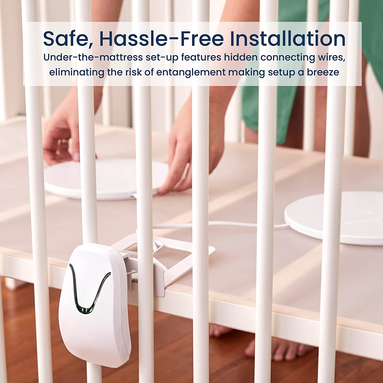 Safe Sleep Under-Mattress Baby Monitor - Real Time Movement Tracking & Monitoring, Includes Non-Cont