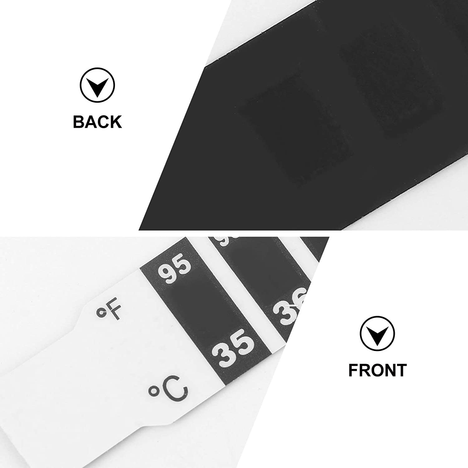 TEHAUX Temperature Sticker- 25pcs Color Changing Forehead LCD Temperature Sticker Strips Adhesive St