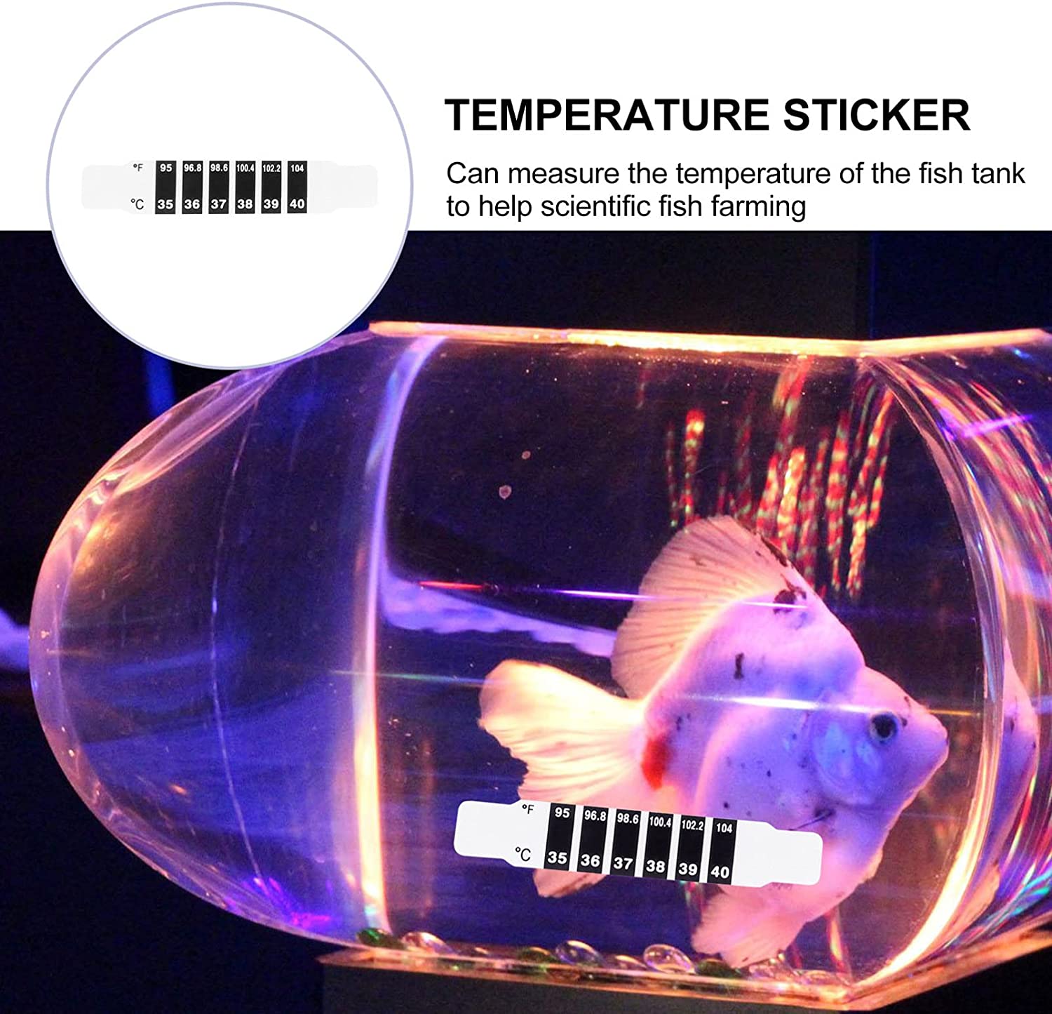 TEHAUX Temperature Sticker- 25pcs Color Changing Forehead LCD Temperature Sticker Strips Adhesive St