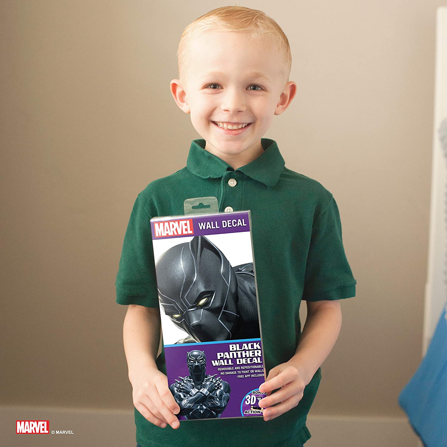 Marvel Black Panther Wall Decal - Avengers Wall Decal with 3D Augmented Reality Interaction - 22