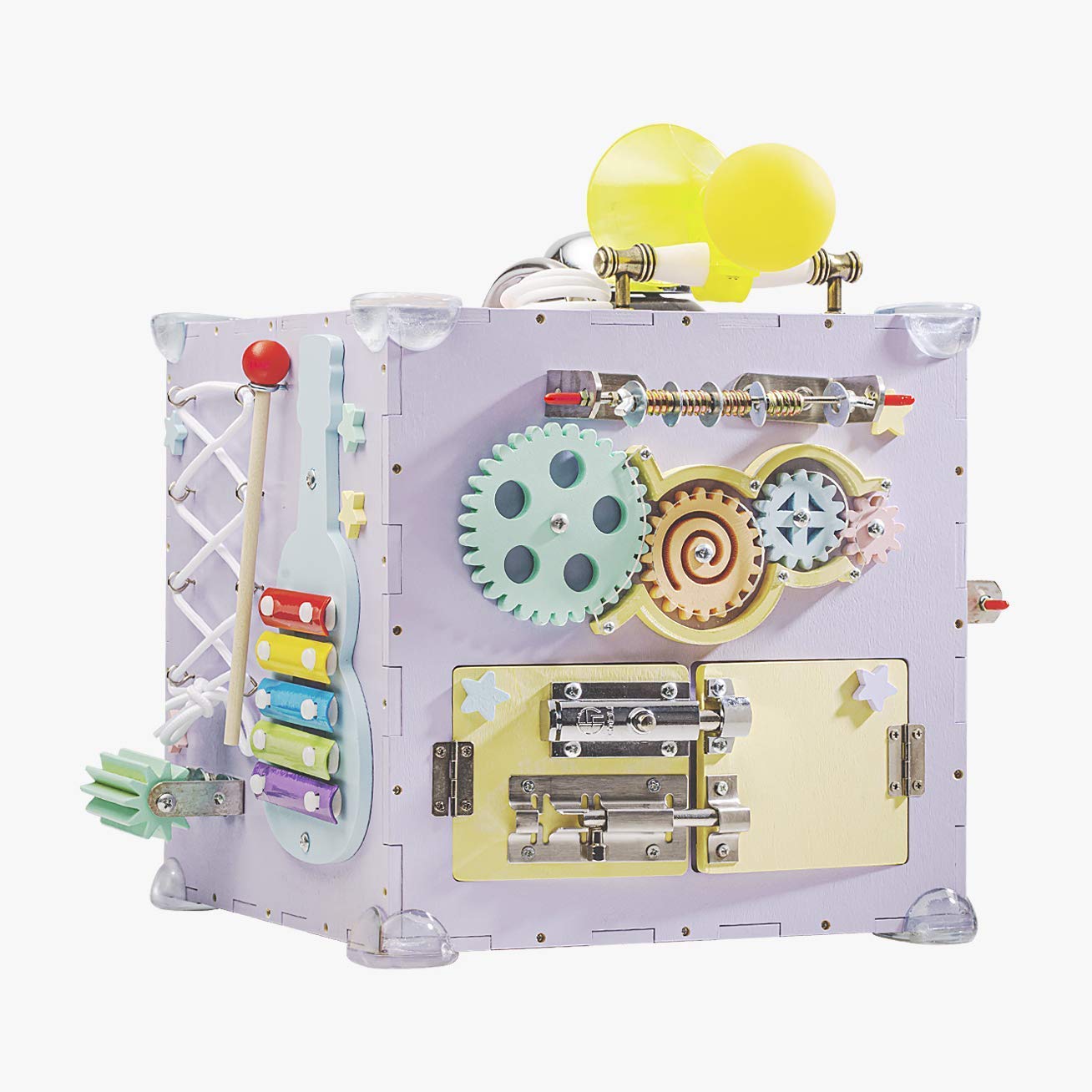 Big Play and Learn Activity Center Cube, 5 Busy Boards, 20 Sensory