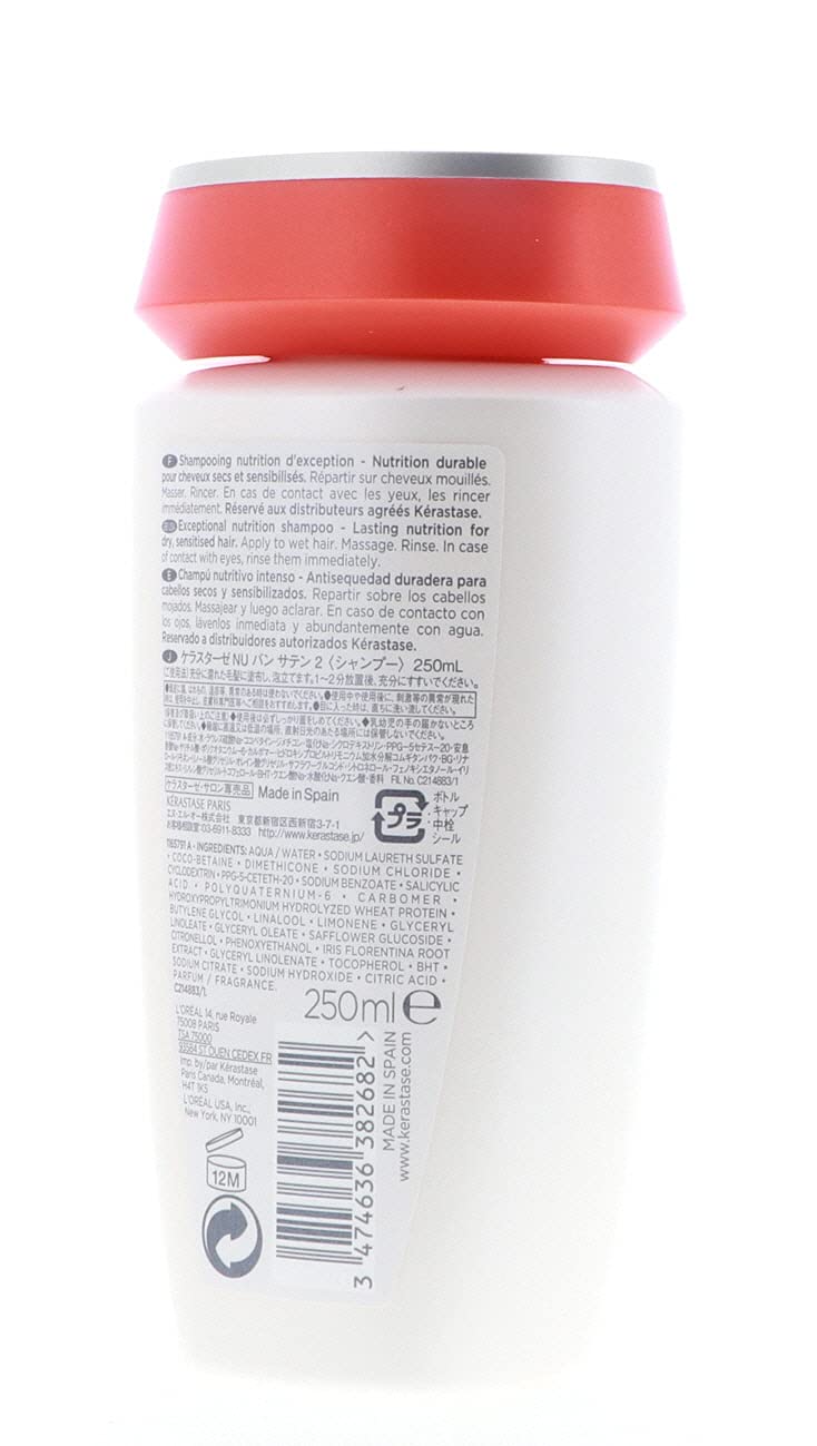 KERASTASE Nutritive Bain Satin 2 Hair, 8.5 Oz. - 2 Pack