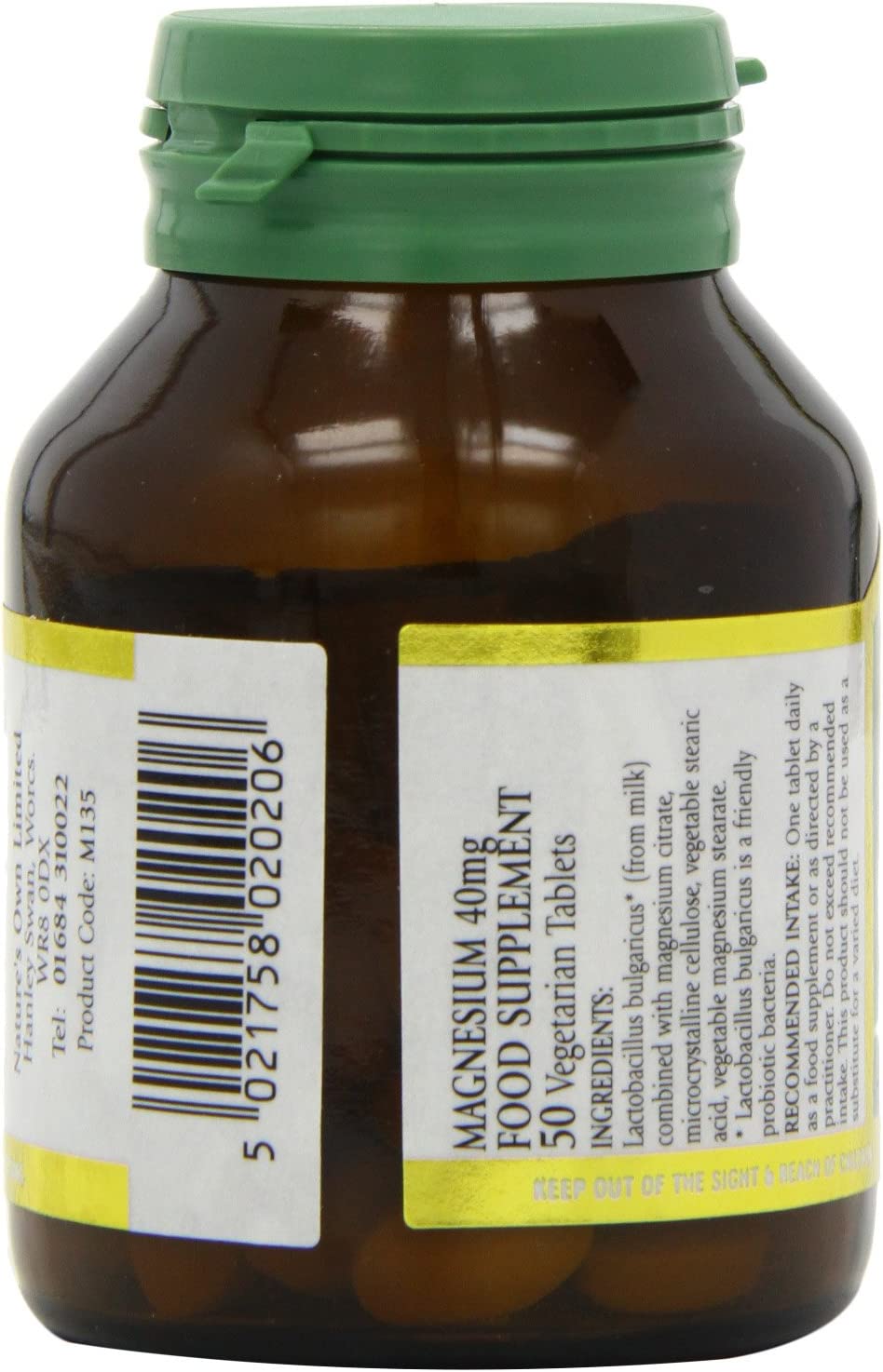 Natures Own 40mg Magnesium Food Supplement 50 Tablets by Natures Own