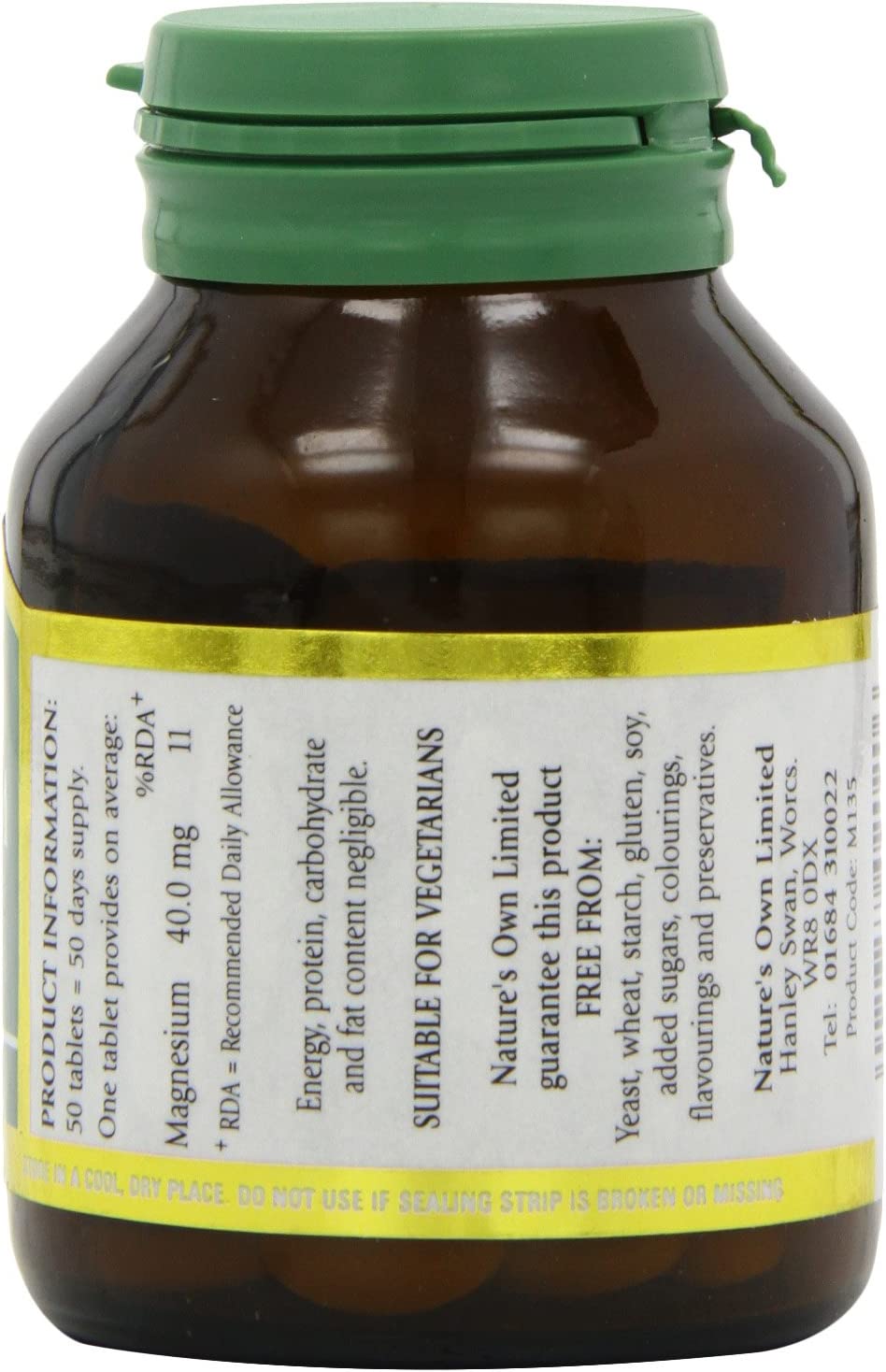 Natures Own 40mg Magnesium Food Supplement 50 Tablets by Natures Own