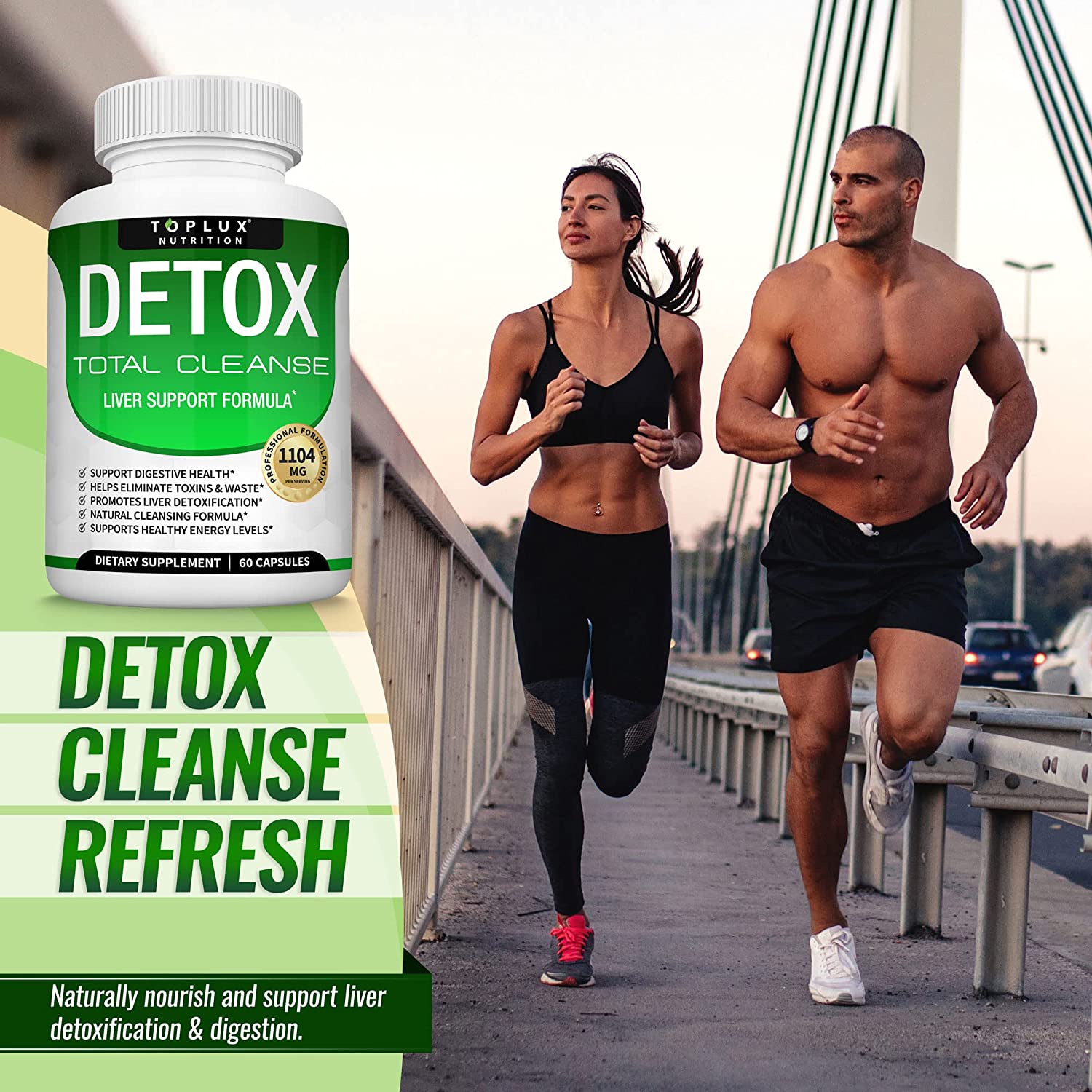 Detox Cleanse Liver Colon Cleanser Body Detoxifier - Natural 5 Day Detox, Support Digestion System, 