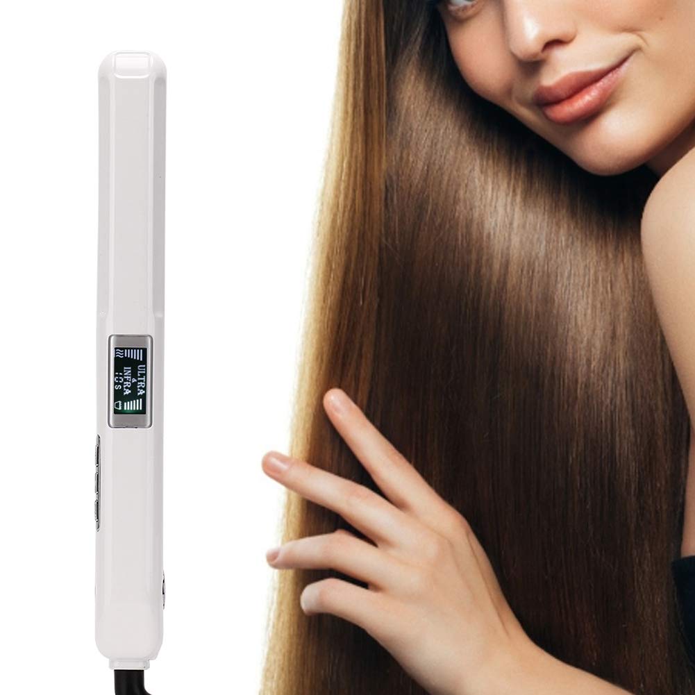 Professional Sonic Hair Straightener, infrared Tourmaline Ceramic Flat Iron with Rotating Adjustable