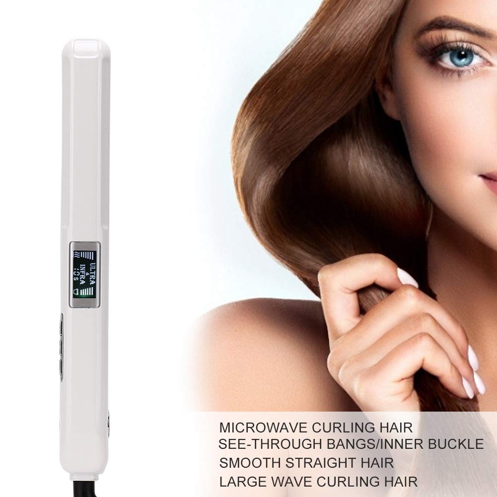 Professional Sonic Hair Straightener, infrared Tourmaline Ceramic Flat Iron with Rotating Adjustable