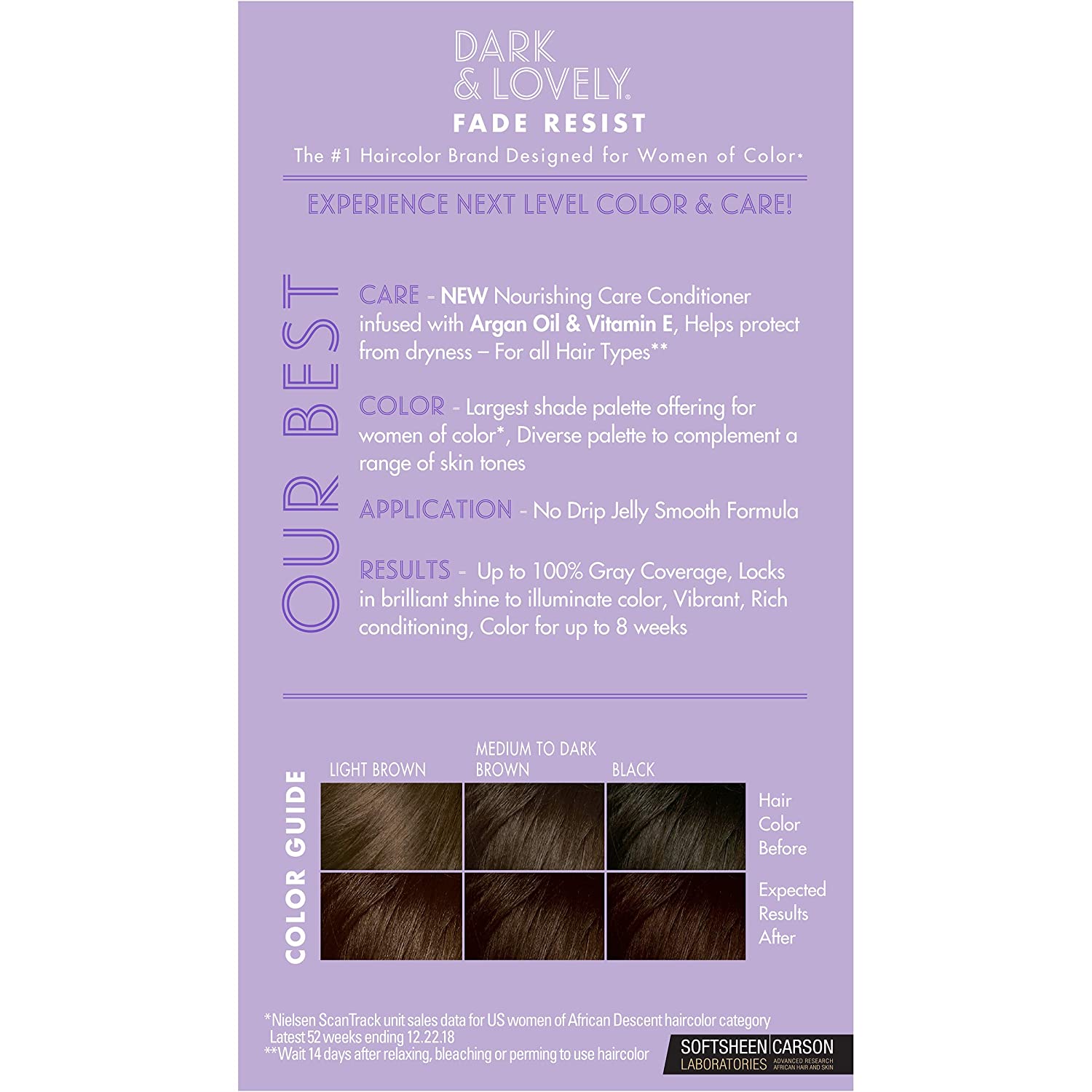 Permanent Hair Color by Dark and Lovely Fade Resist I Up to 100% Gray Coverage Hair Dye I Hazelnut B