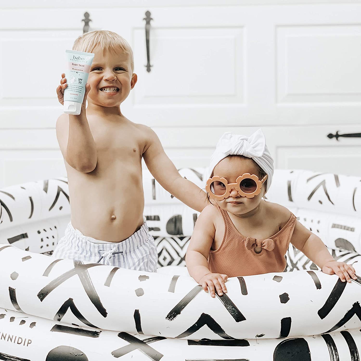 Babo Botanicals Baby Skin Mineral Sunscreen Lotion SPF 50 Broad Spectrum - with 100% Zinc Oxide Acti