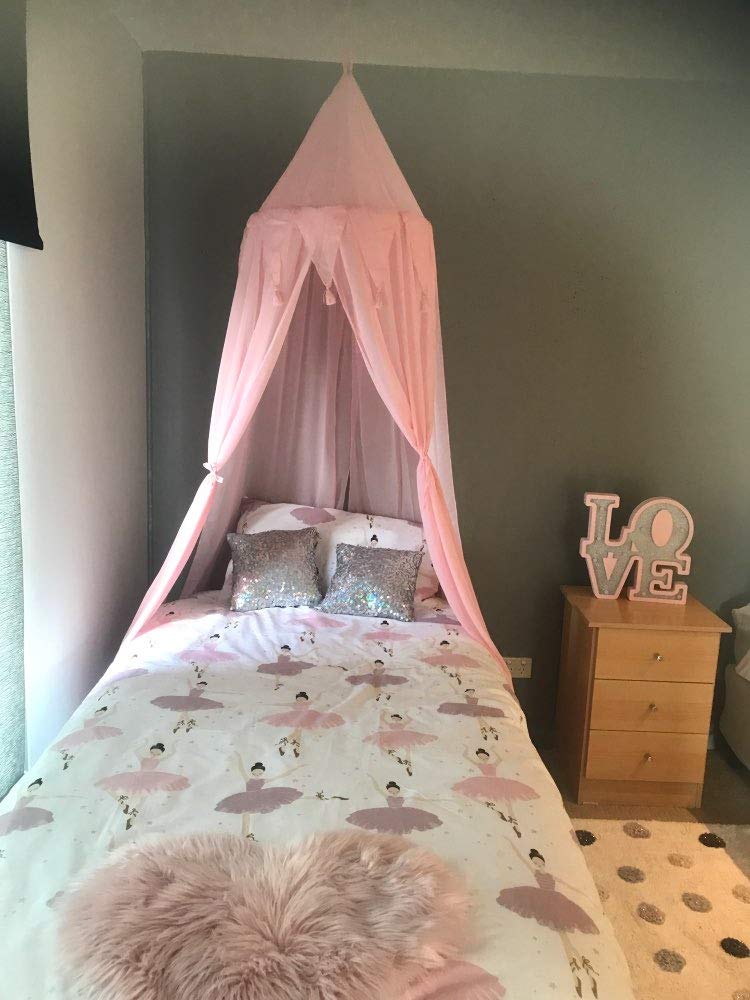 Bed Canopy for Children,Princess Bed Canopy Net for Baby Bed, Round Dome Kids Indoor Outdoor Castle