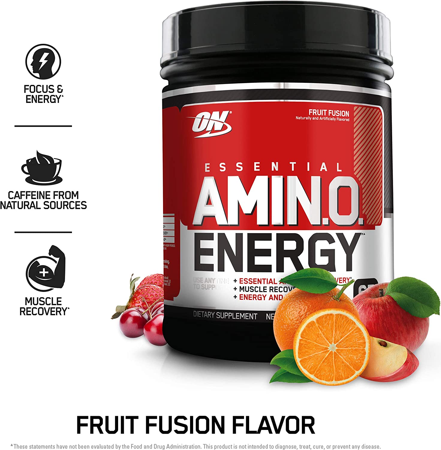 Optimum Nutrition Amino Energy - Pre Workout with Green Tea, BCAA, Amino Acids, Keto Friendly, Green
