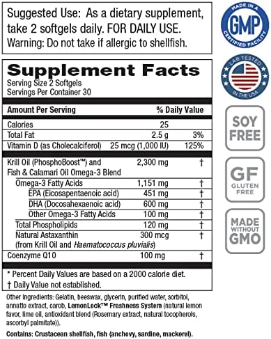 Krill Omega 10X more EPA & DHA with CoQ10 Super Formula from Purity Products. 60 SOFT GELS