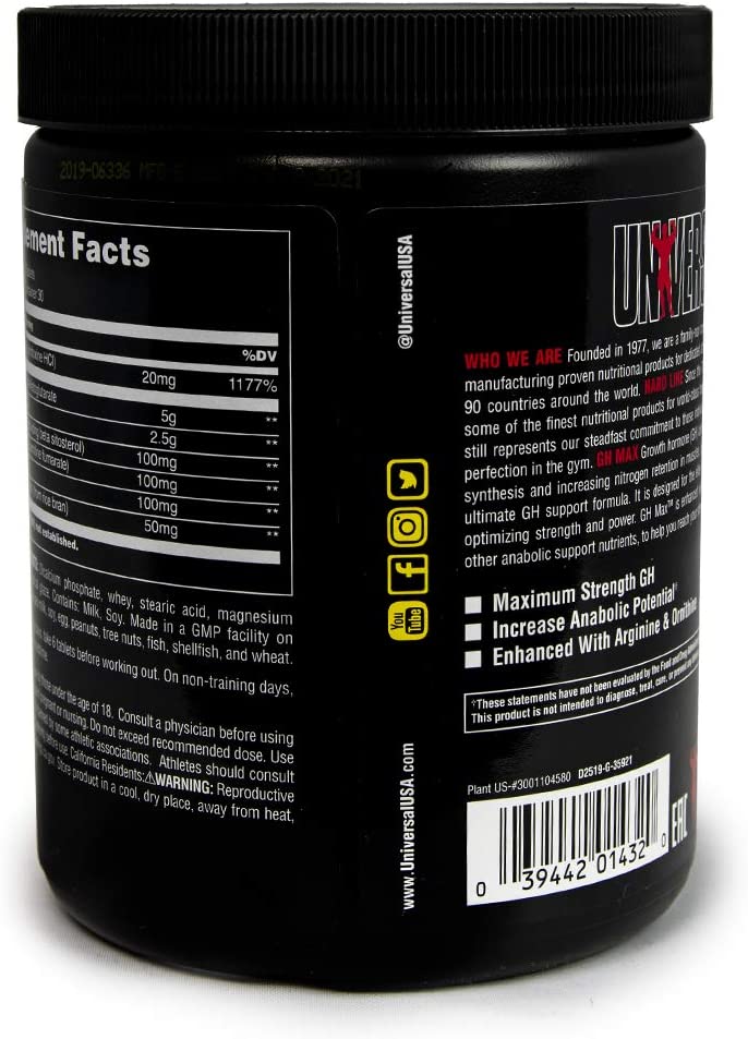 Classic Series, GH Max, Superior GH Optimization, 180 Tablets, Universal Nutrition