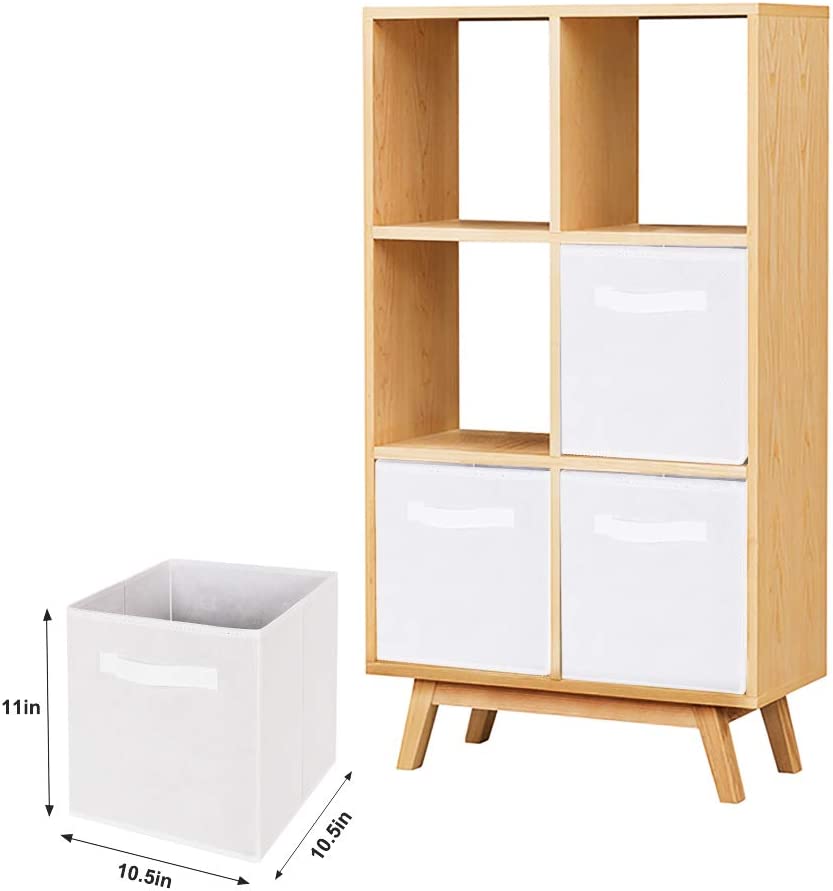 MaidMAX Cloth Storage Cubes Bins Baskets Containers with Dual Handles for Home Closet Nursery Drawer