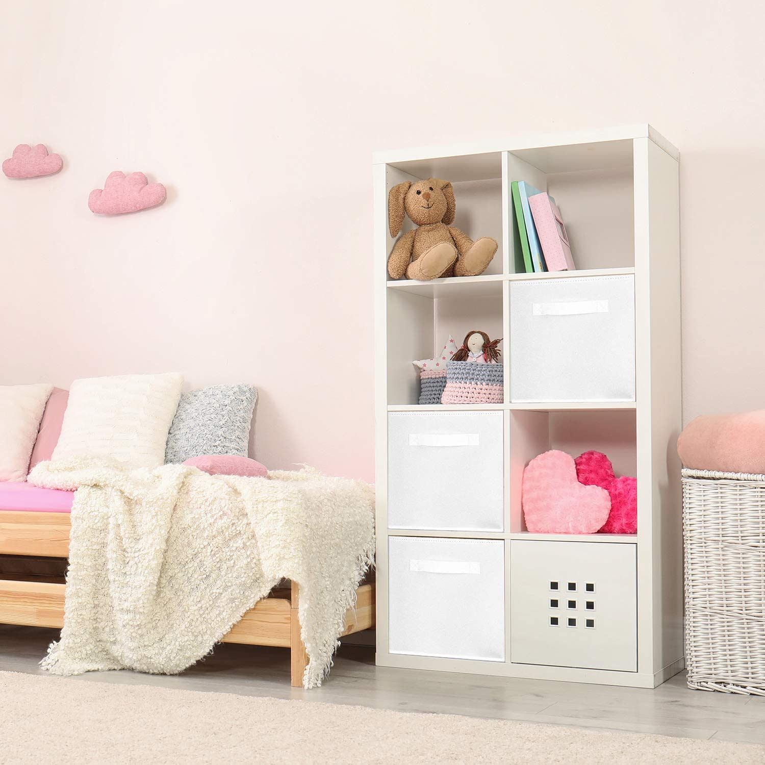 MaidMAX Cloth Storage Cubes Bins Baskets Containers with Dual Handles