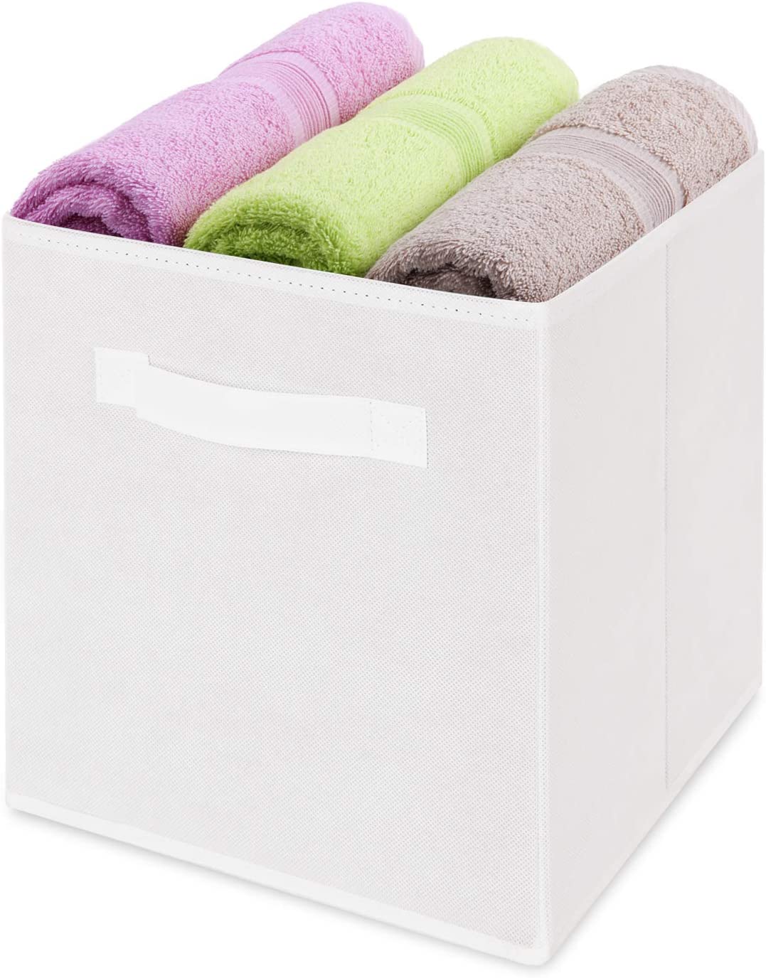 MaidMAX Cloth Storage Cubes Bins Baskets Containers with Dual Handles for Home Closet Nursery Drawer