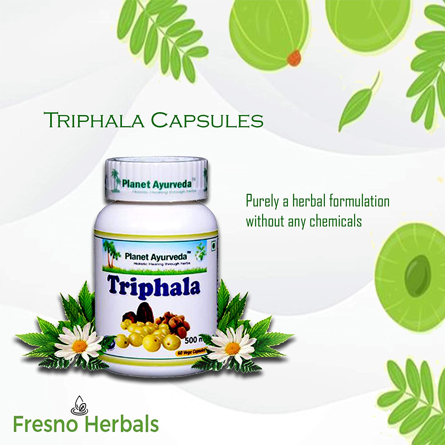 Ayurveda Triphala Capsules Natural Colon Cleaner Maintains A