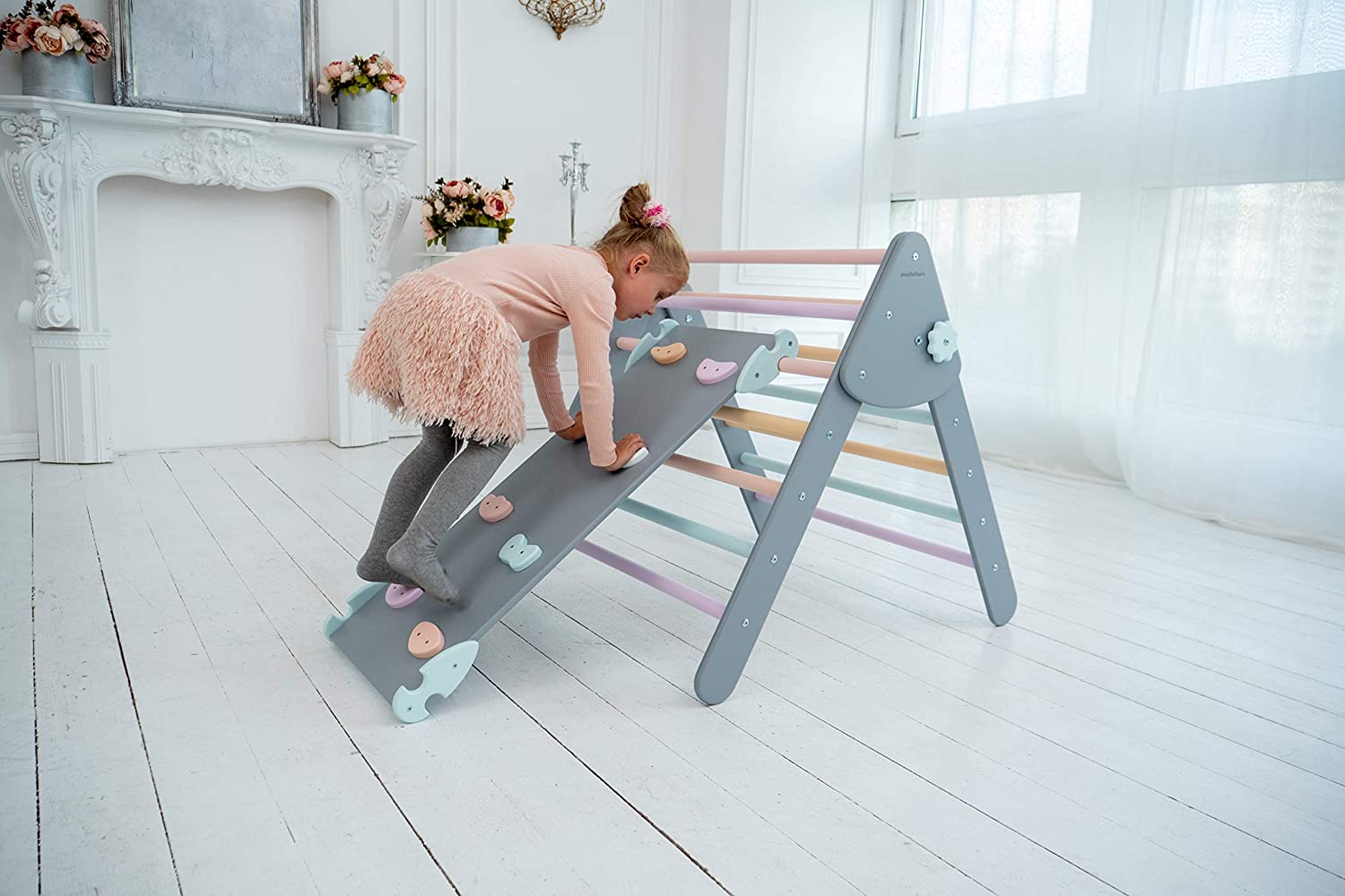 Ladder Board Baby Climber Wooden Toys Climbing Ladder \xd0\xa1limbing Frame Wood Play Gym Climber Mo