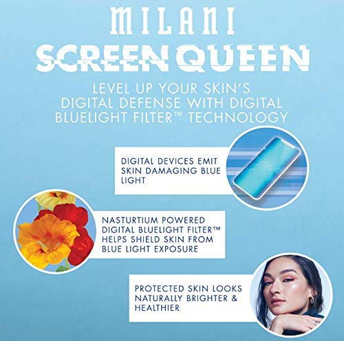 Milani Screen Queen Liquid Foundation Makeup - Cruelty Free Foundation With Digital Bluelight Filter