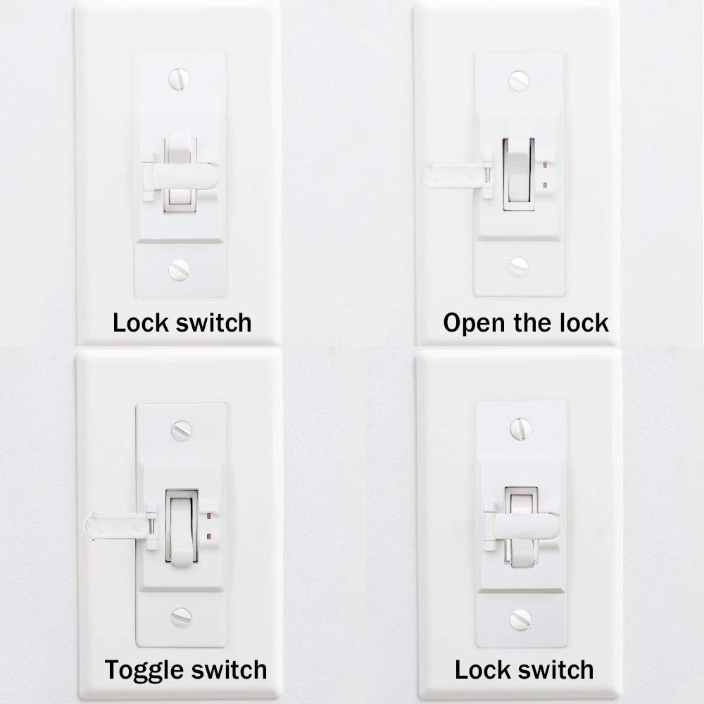 Light Switch Guard, ILIVABLE Optional Wall Plate Cover Switch ON or Off Protects Your Lights or Circ