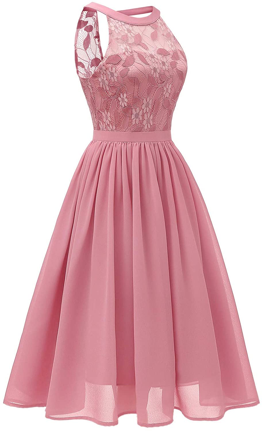 haoricu Women Summer Casual Off Shoulder Short Sleeve Lace Irregular Hem Party Dress