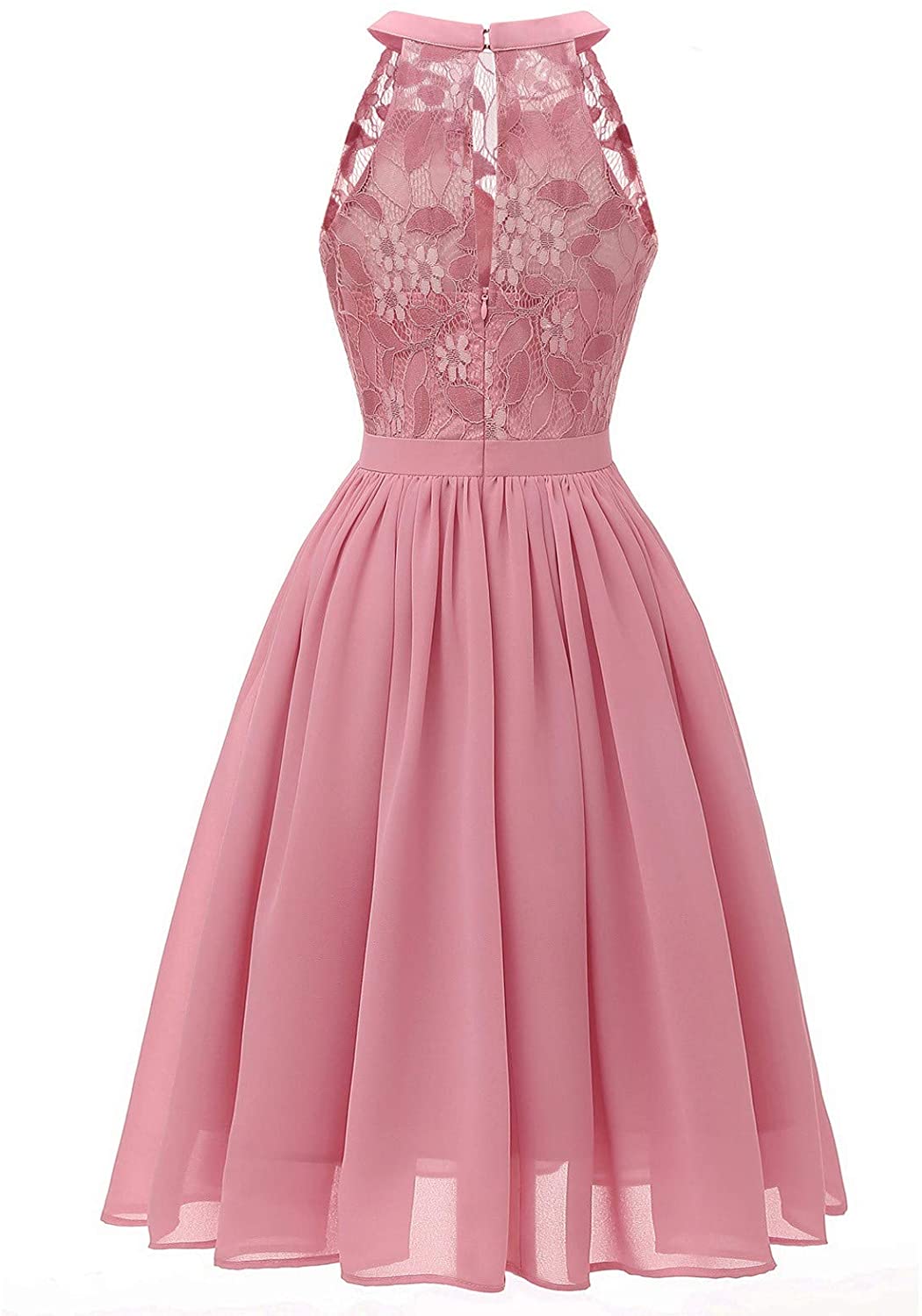 haoricu Women Summer Casual Off Shoulder Short Sleeve Lace Irregular Hem Party Dress