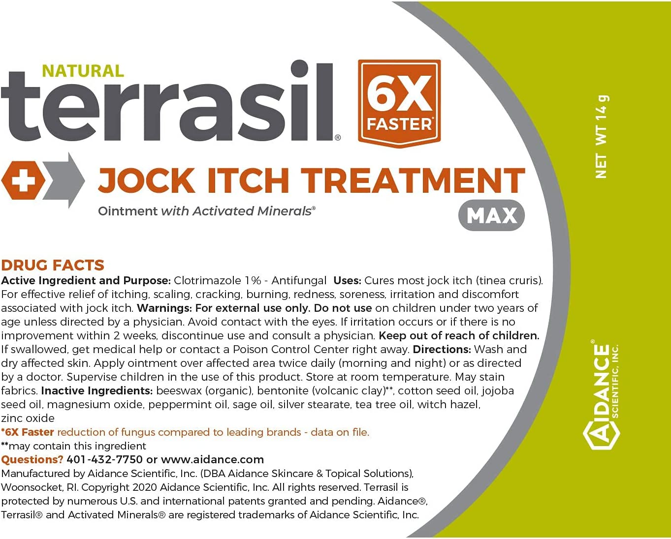 Jock Itch Treatment Max Relieves Jock Itch Tinea Cruris Symptoms by Terrasil – 14gm Tube