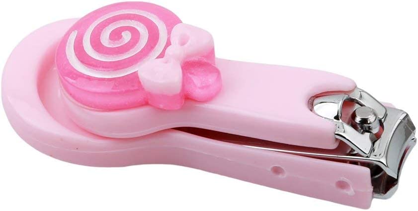 UKD pulabo Kids Baby Safety Nail Clipper Cute Lollipop Nail Cutters Suits Pink Practical and Popular