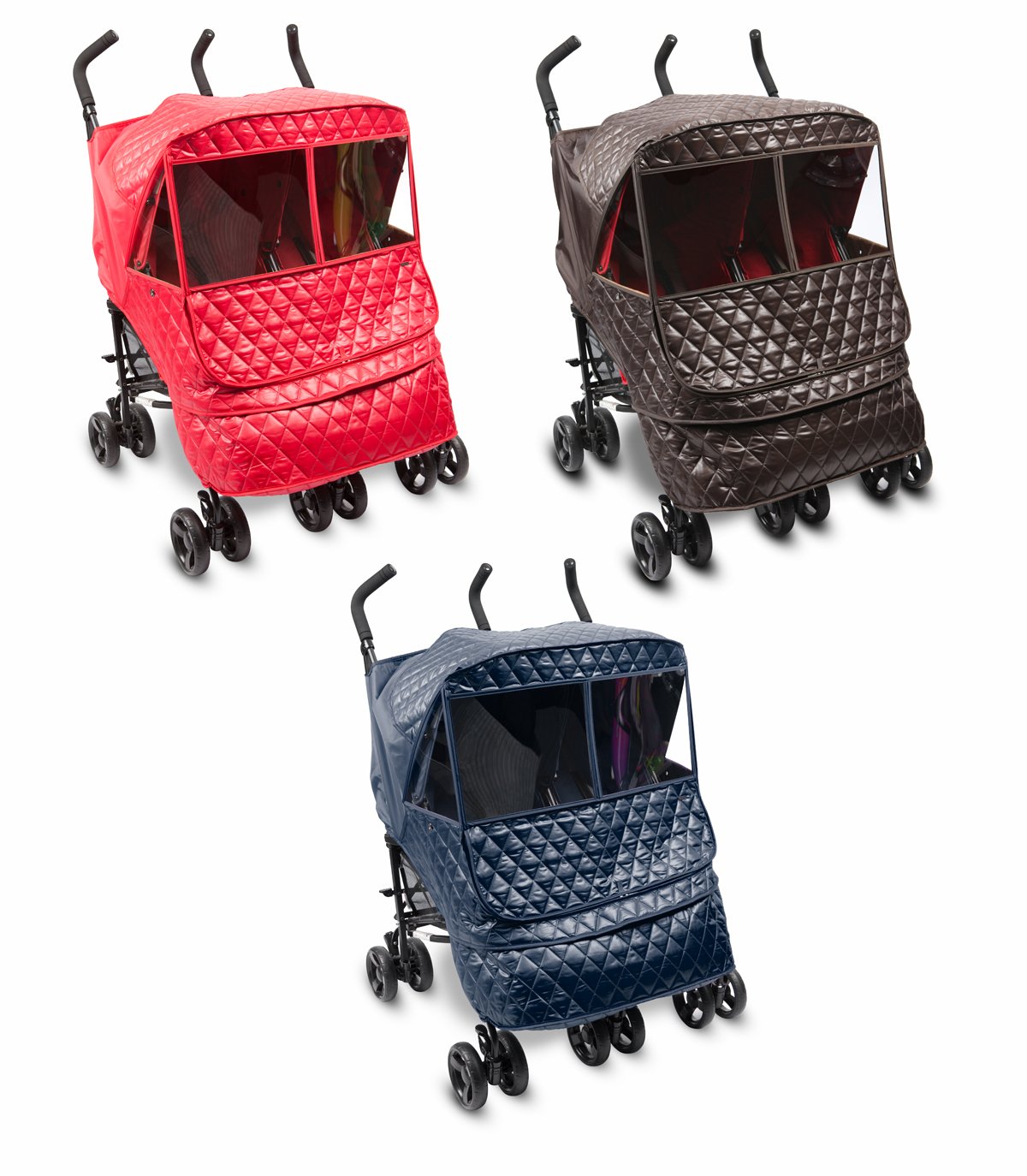 Manito Castle Alpha Twin Stroller Weather Shield (Chocolate)