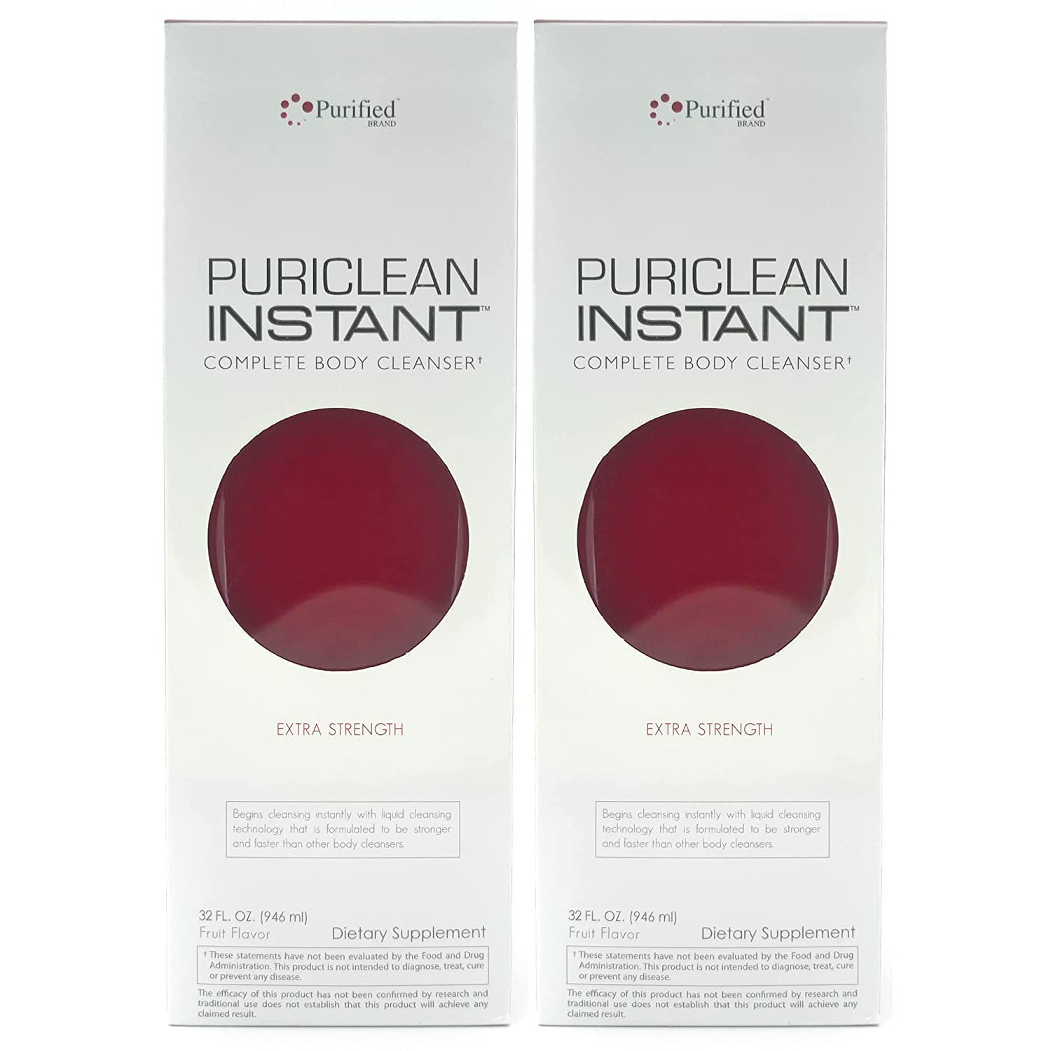 Puriclean Instant Acting Detox Cleanser- Instant Cleansing Technology- 32oz (2pack)