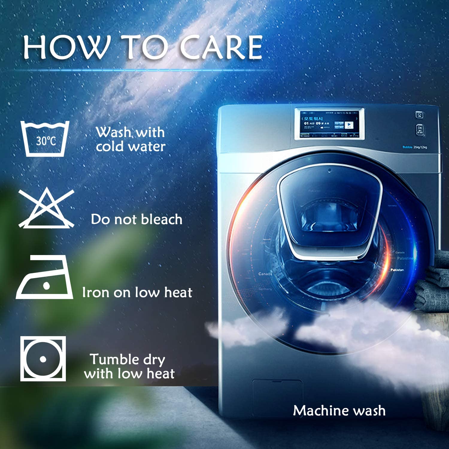 BGment Moon and Stars Blackout Curtains for Girls Bedroom, Grommet Thermal Insulated Room Darkening 