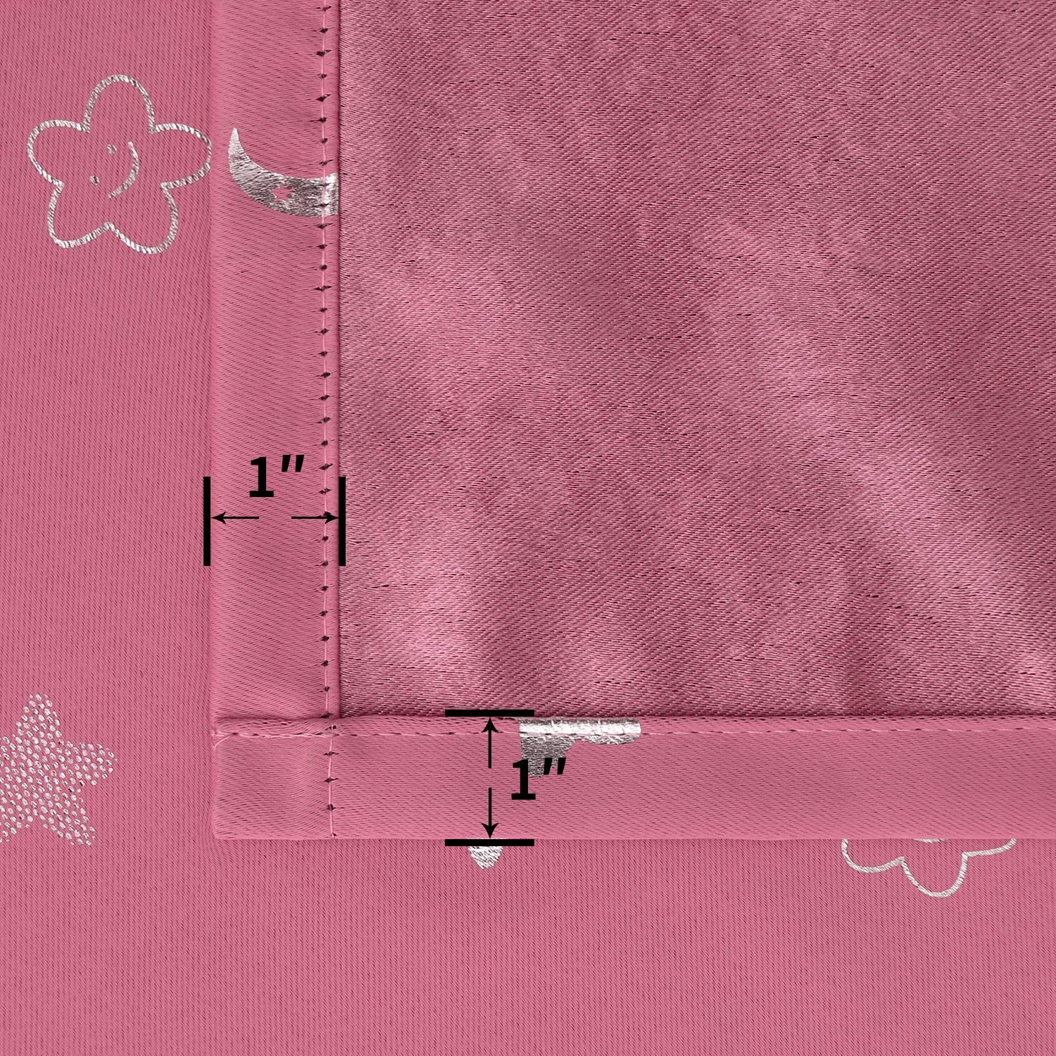 BGment Moon and Stars Blackout Curtains for Girls Bedroom, Grommet Thermal Insulated Room Darkening 