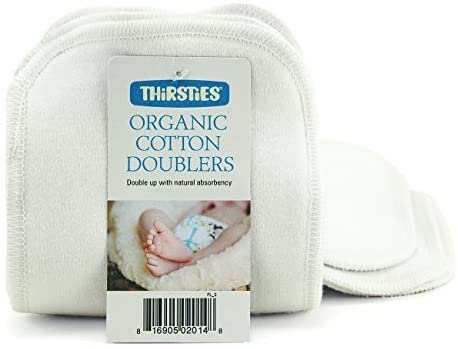 Thirsties Reusable Organic Cotton Cloth Diaper Doubler, Newborn (3 Pack)