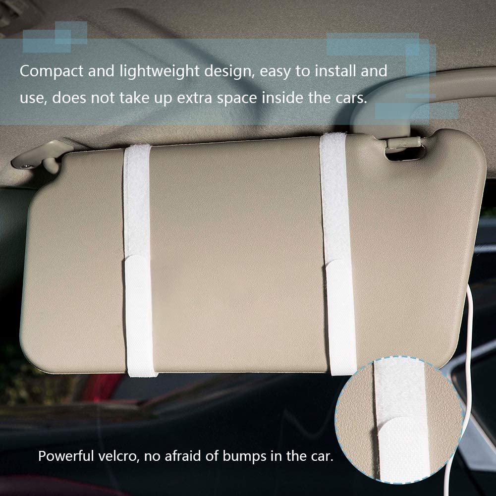 Car Sun Visor Mirror with LED Lights Automobile Makeup Mirror with Lights Cosmetic Mirror Clip on Su