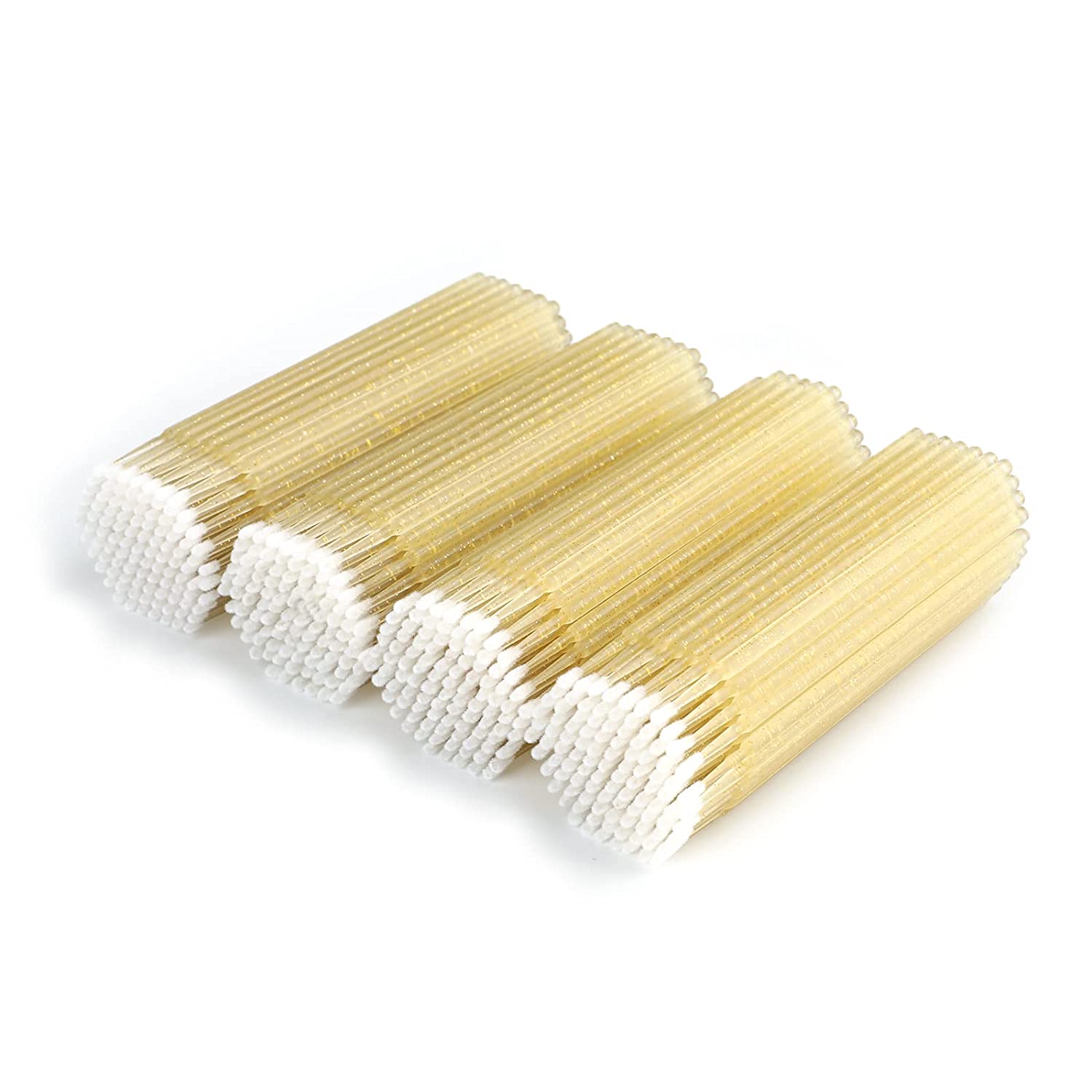 400PCS Crystal Micro Brush Applicator Disposable Micro Cotton Swabs for Eyelash Extensions Makeup Cl