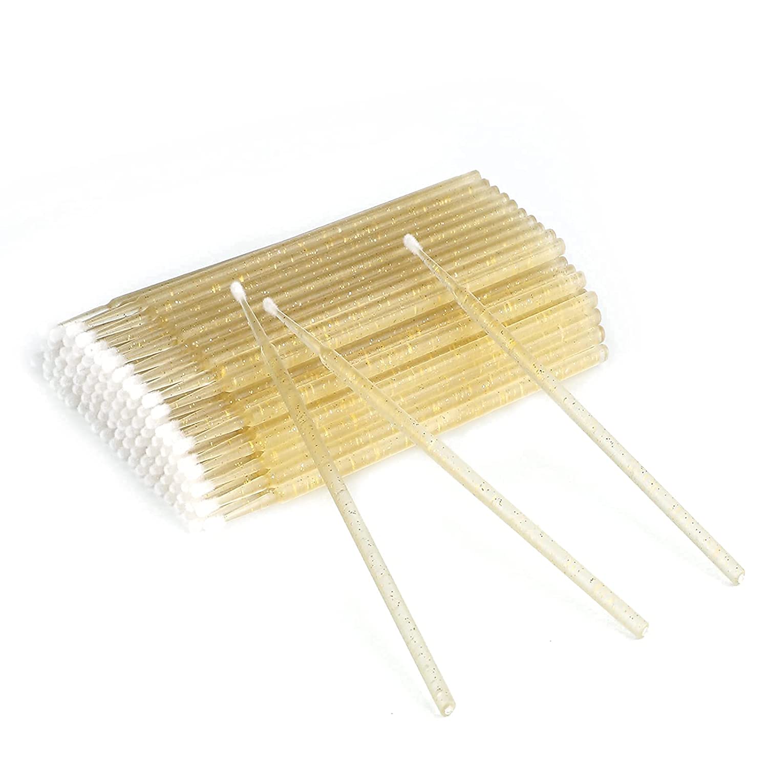 400PCS Crystal Micro Brush Applicator Disposable Micro Cotton Swabs for Eyelash Extensions Makeup Cl
