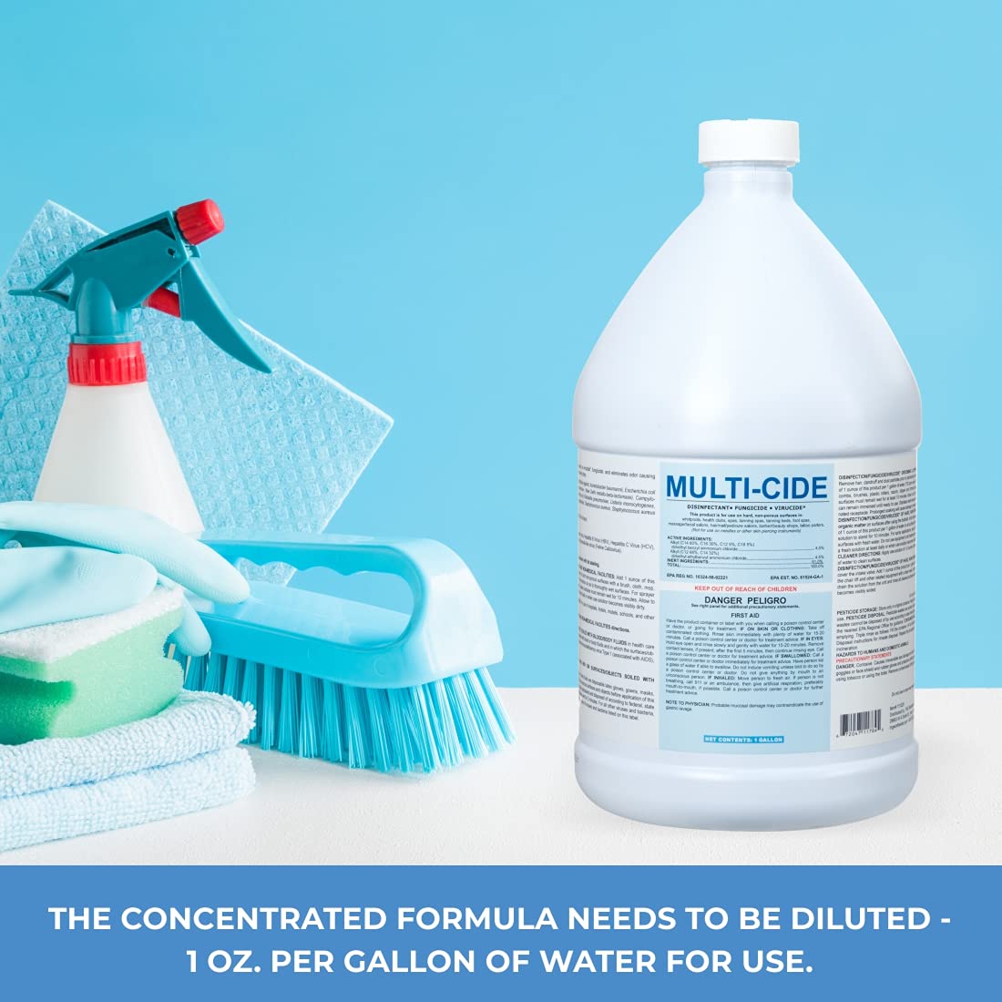 ForPro Multi-Cide Hospital Grade Sanitizer & Disinfectant, Bactericidal, Fungicide & Virucidal Clean