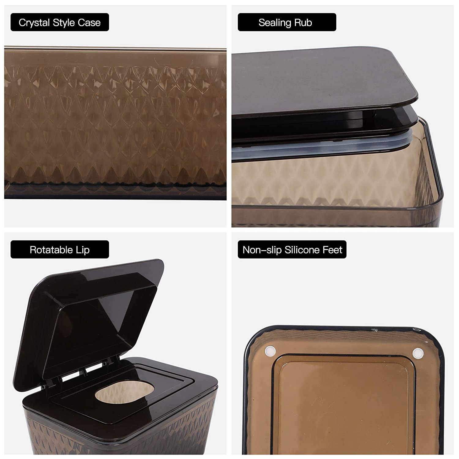 Hswt Wipes Dispenser Larger Capacity Wipe Dispenser Holder Wipes Case Box Wipes Container for Bathro