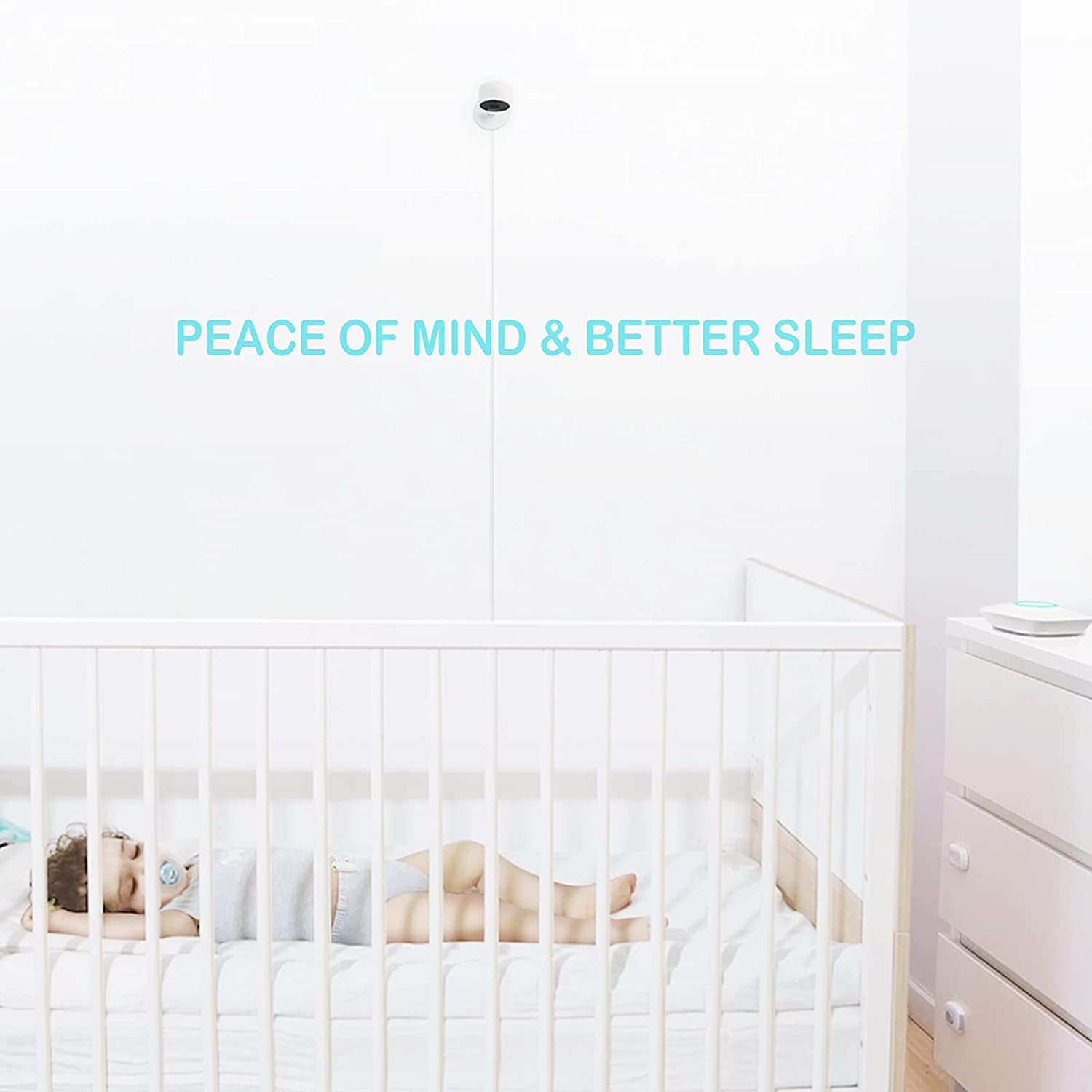 Sense-U Baby Monitor with Camera and Audio, Video Baby Monitor with Breathing, Movement, Skin Temper