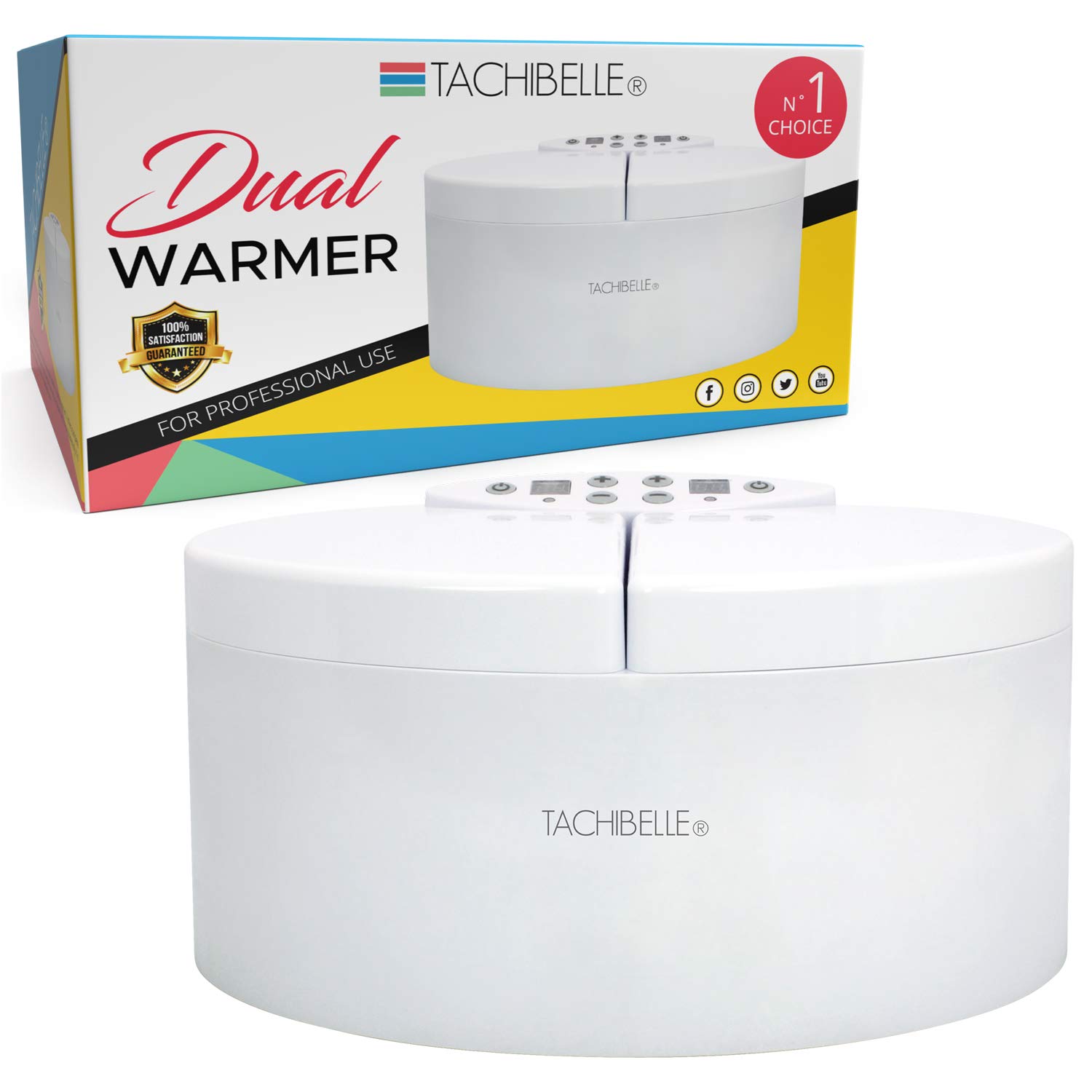 Tachibelle Professional Double Hair Removal Wax Warmer For Facial Total Body Hair Removal 14 oz Wax