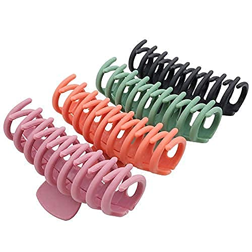 TODEROY 7PCS Large Hair Claw Clips for Woman,Non-slip Matte Banana Clips,Strong Hold jaw clip,Hair C
