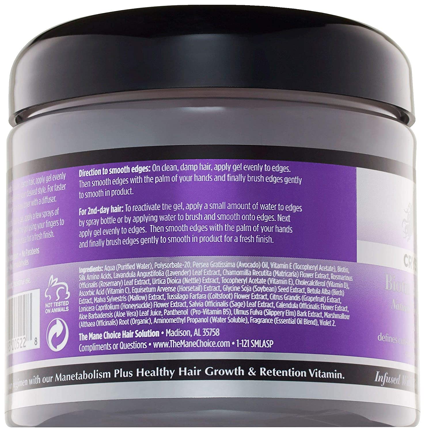 THE MANE CHOICE - Crystal Orchid Biotin Infused Styling Gel, Natural Growth and Retention Solution -