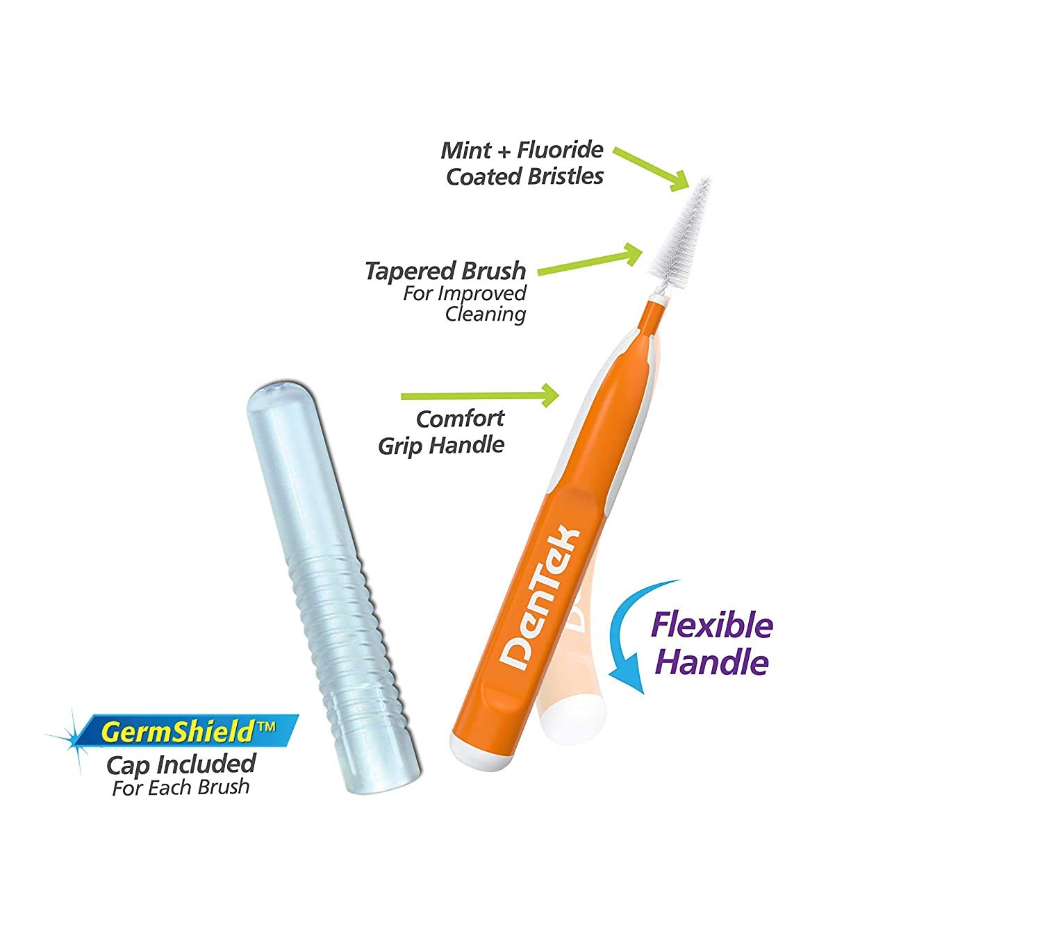 DenTek Easy Brush Interdental Cleaners, Mint, 16 Count 3 Pack