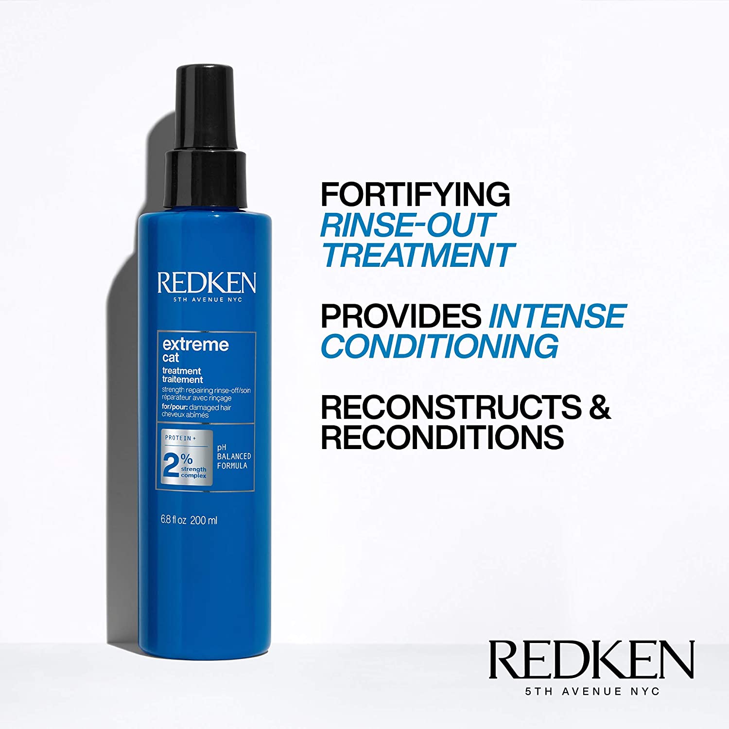 Redken Extreme CAT Anti-Damage Protein Reconstructing Rinse Out Treatment | For Distressed Hair | St