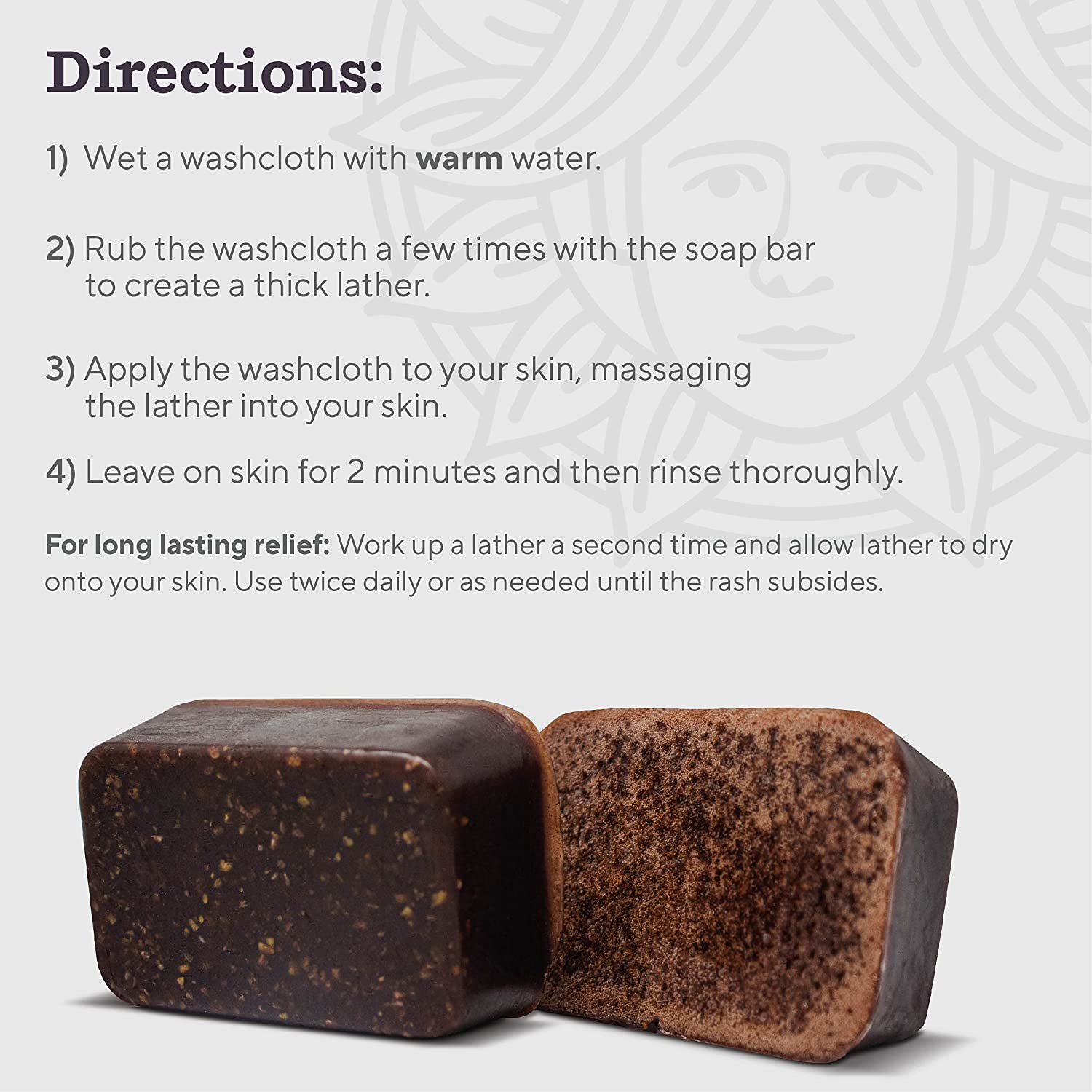Eczema Face Soap Body Wash Bar – All Natural Psoriasis, Dermatitis Treatment for Dry Itchy Flaky S