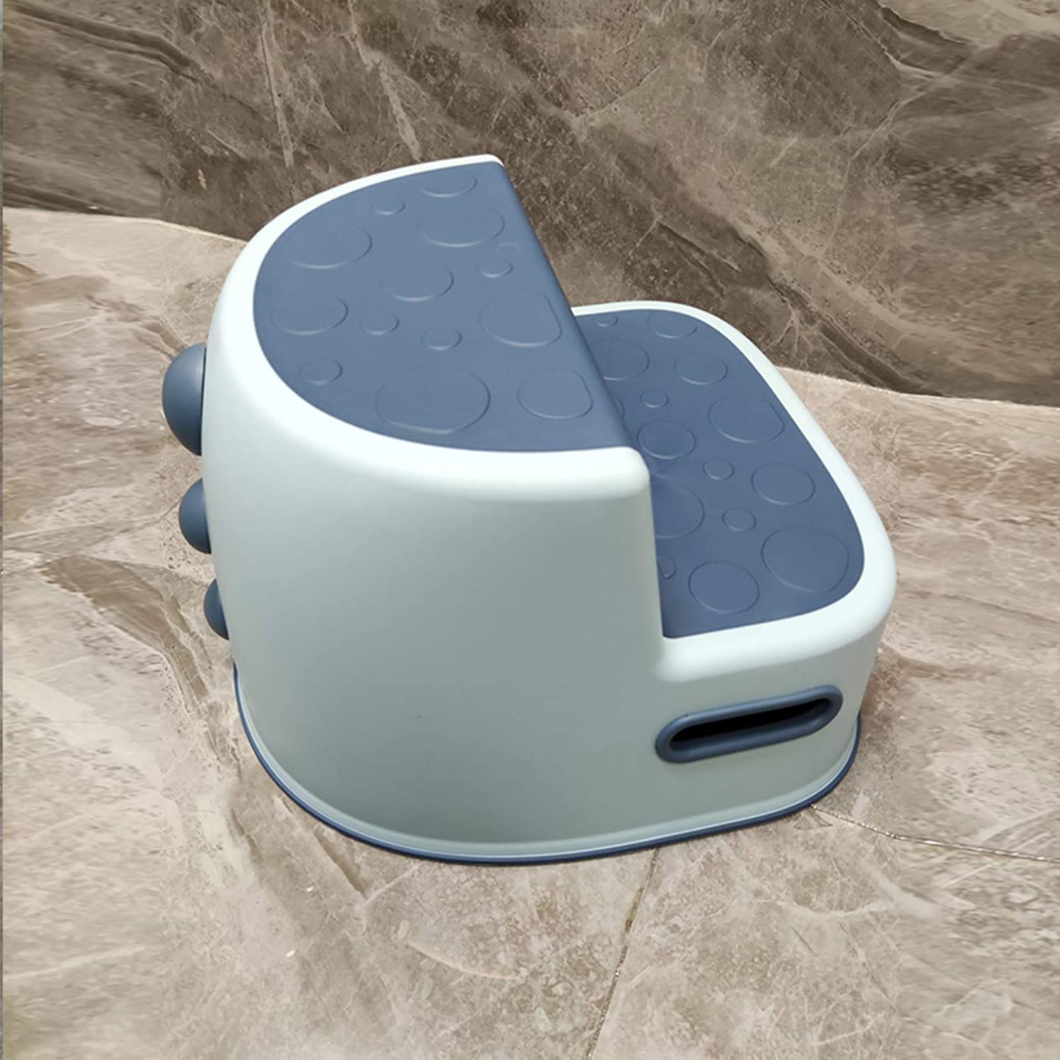 New Double Step Stool Bathroom Toilet Stool for Toddlers,Plastic Step Stool Multifunctio Non-Slip Ru